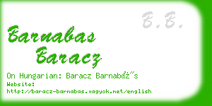 barnabas baracz business card